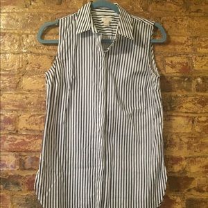 J. Crew Sleeveless Button Down